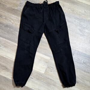 B,enjamin BLack Mens Medium Cotton spandex joggers